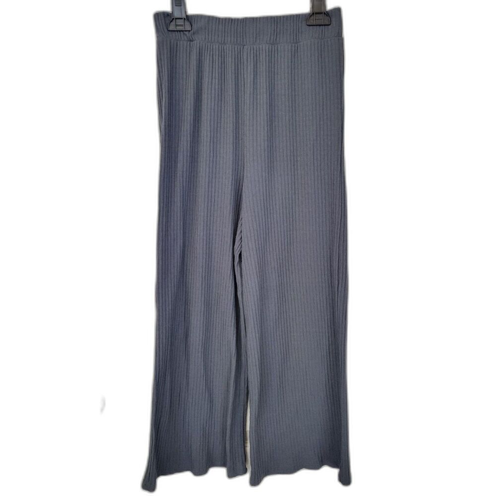 Dressed in LALA Gray Ribbed Lounge Casual Pants